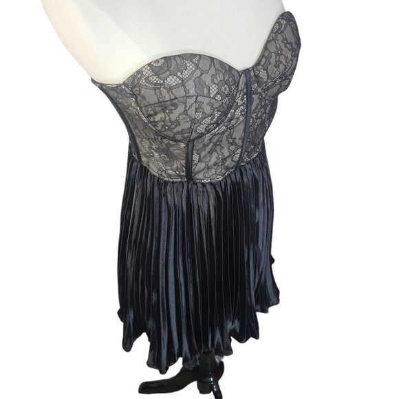 LULUS Black Lace Bustier Strapless Mini Corset Dress by Ideal Romance Sm… - Picture 15 of 16
